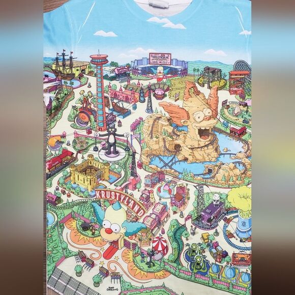 Universal Studios The Simpsons "Krustyland" Graphic Tee Size Medium - Picture 2 of 6